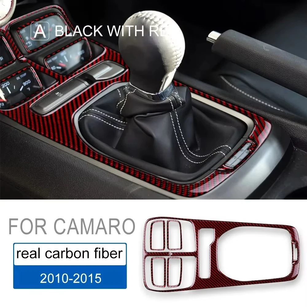 

Настоящее мягкое углеродное волокно для Chevrolet Camaro 2010 2011 2012 2013 2014 2015, аксессуары, внутренняя отделка, наклейка на панель переключения передач автомобиля