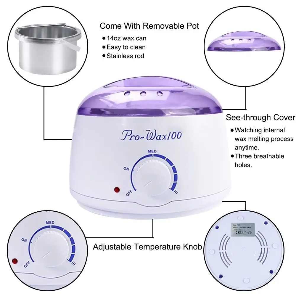 Adjustable Temperature Wax Warmer Heater Soft Paraffin Hair Removal Tool Depilatory Epilator Paraffin Wax Machine