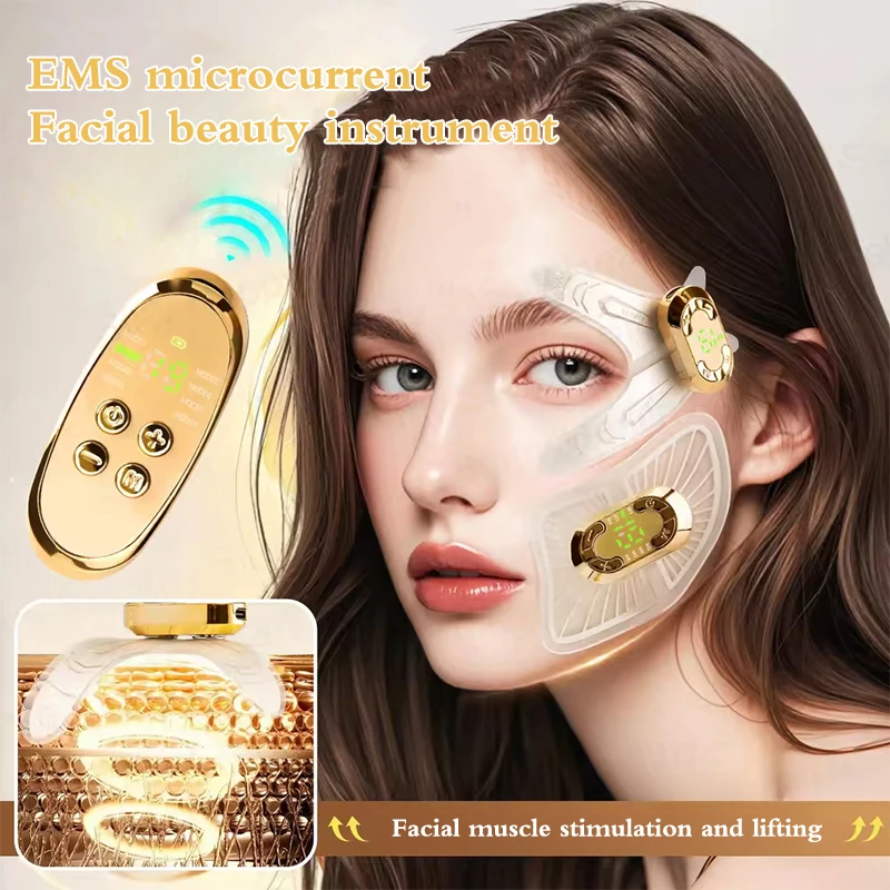 EMS Facial Massage Skin Tightening Microcurrent Muscle Stimulator Relieve Fatigue Facial Lifting Eye Face Beauty Care Tool
