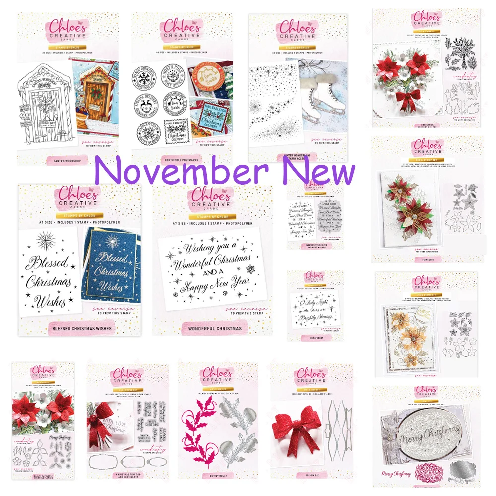 

Christmas Bouquet Builder Metal Craft Cutting Dies DIY rectangle Scrapbook Paper Decoration Handmade For Embossing Template New