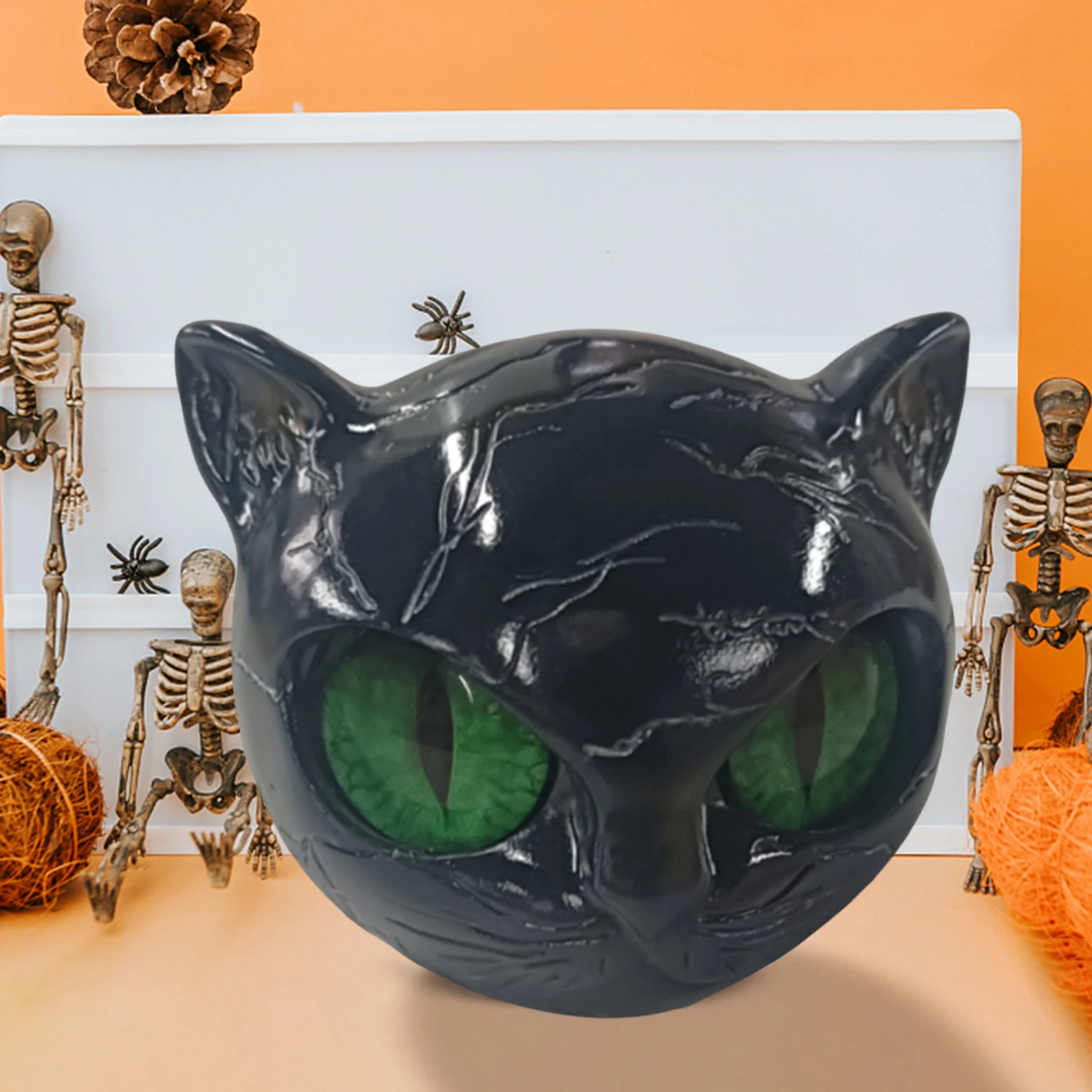 Escultura de gato negro de lujo, estatuilla tallada curativa, estatua de gato pequeño, figuritas de gatos de la suerte, escultura para decoración del hogar