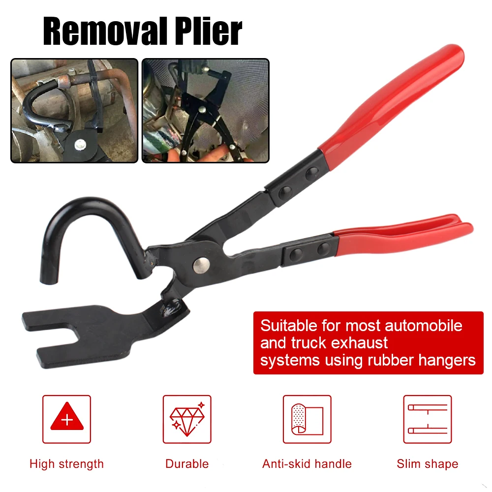 Anti-Slip Handle Tools Car Exhaust Rubber Pad Pliers Exhaust Hanger Removal Puller Exhaust Pipe Gasket Removal Plier