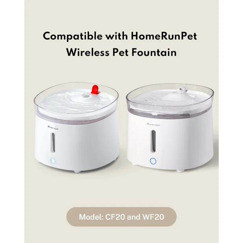 Homerunpet Cat Water Fountain Wireless Pump 3rd Compatible with Model WF20&CF20