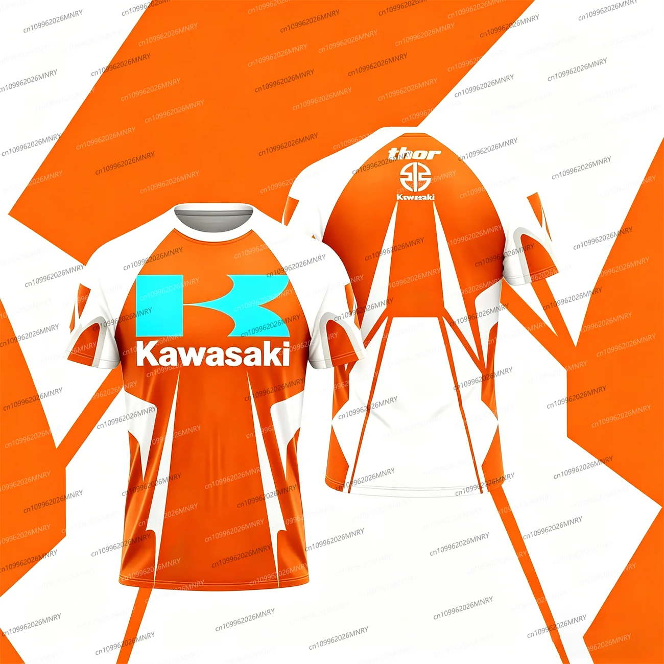 

New Men t-shirt Men's clothing Kawasaki Motocross clothes for man Quick Drying Cycling Suit Women Oversized Sports Sleeved Top