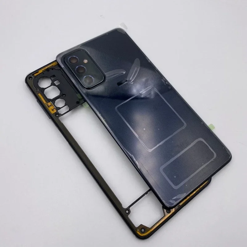 Full Housing Case Middle Frame +Battery Back Cover Rear Door with Camera Lens Repair Parts for Samsung Galaxy M52 5G M526