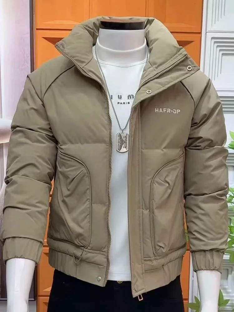 

Зимняя утепленная мужская хлопковая куртка в корейском стиле, модная, повседневная, приталенная, молодежная, удлиненная, на молнии