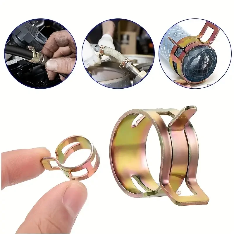 75/90Pcs Boxed Colored Galvanized Hoop Ring, M6-18 Casing Clip
