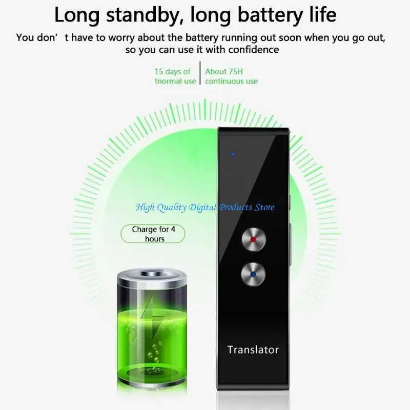 U2JE Translator Device 40 Languages Speech Translation Equipped Bluetooth-com