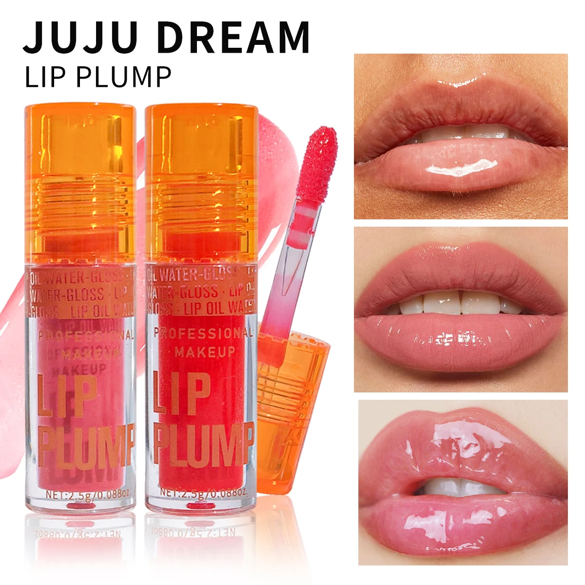 3 pièces eau brillant parfum huile pour les lèvres hydratant et brillant baume à lèvres ensemble de couleurs pour les lèvres-hydratant lèvres, soin pour les lèvres