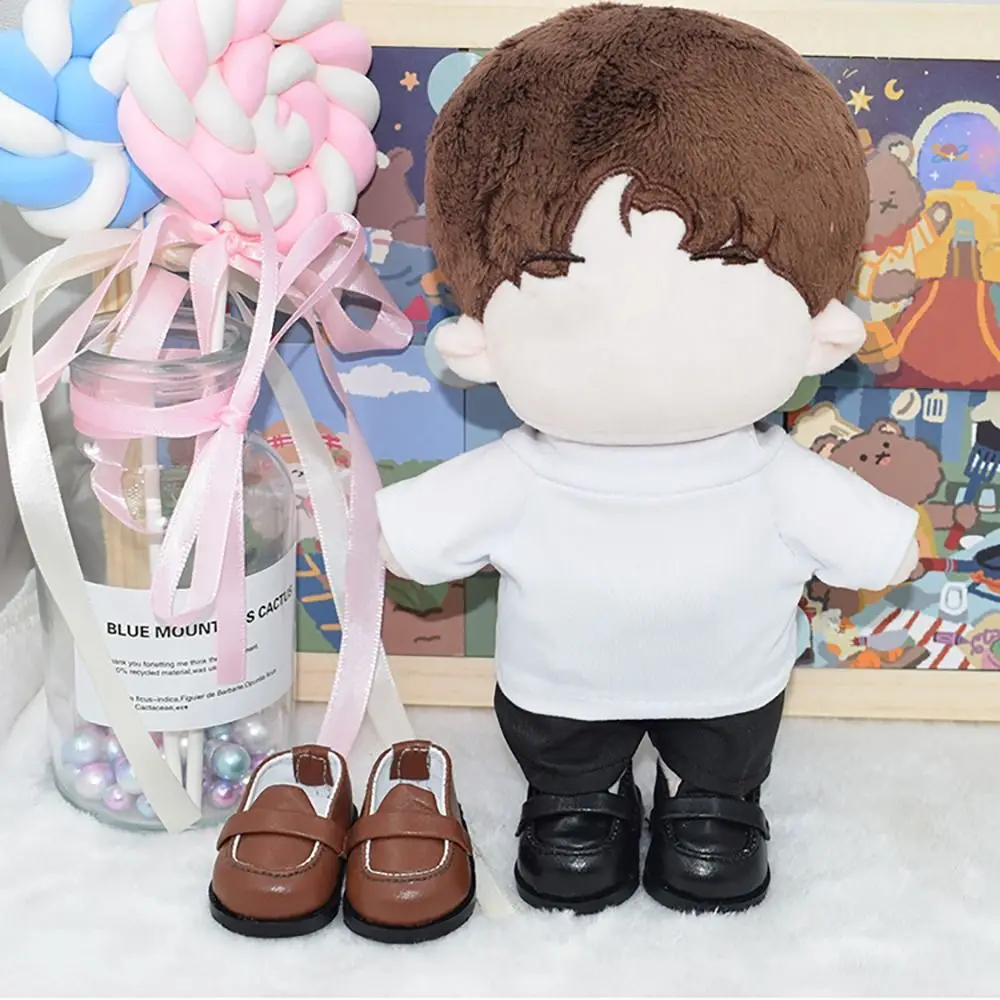 20CM Cotton Doll Shoes Fashion PU Leather Boots Casual Wear Sneakers Mini Shoes For 1/12 BJD Dolls Accessories Kids Gift