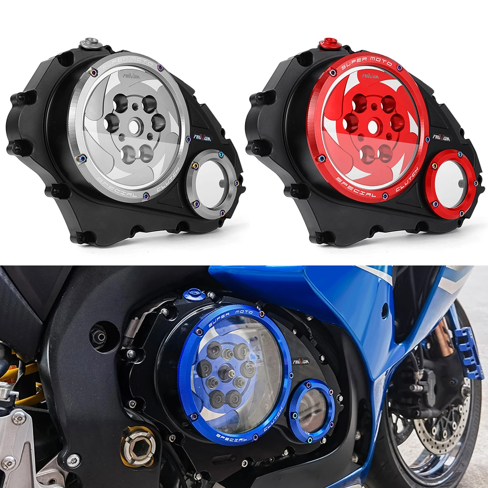 Clear Clutch Cover For Suzuki GSX-R1000 GSX-R 1000 2009-2016 2010 2011 2012 2013 2014 2015