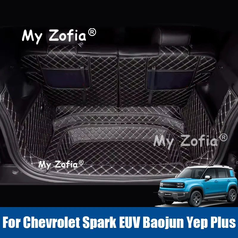 

For Chevrolet Spark EUV Baojun Yep Plus 2025 2026 Car Boot Mat Rear Trunk Liner Cargo Leather Tray Protector Accessories Mats