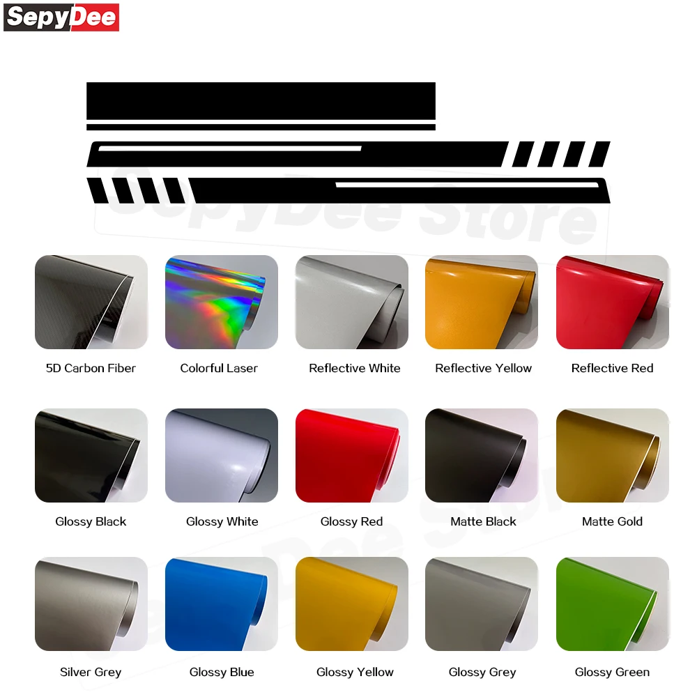 

Car Body Door Side Stickers Hood Engine Cover Stripe Kits Vinyl Film Decals for Ford Bronco Sport 2021- Present Car Accessories