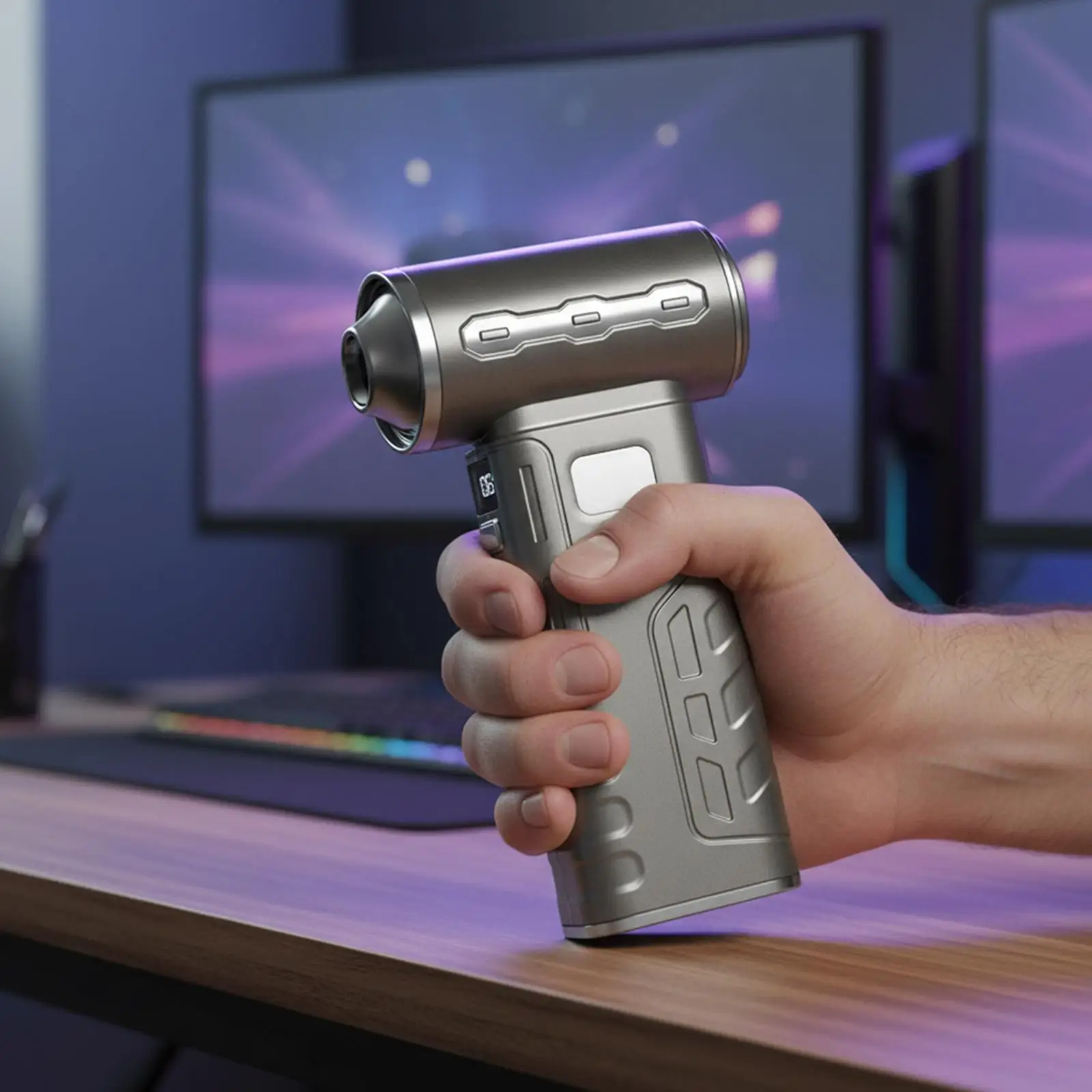 

Ручной вентилятор с подсветкой, тихий, прочный, 130000 об/мин, небольшой охлаждающий вентилятор для спальни и дома