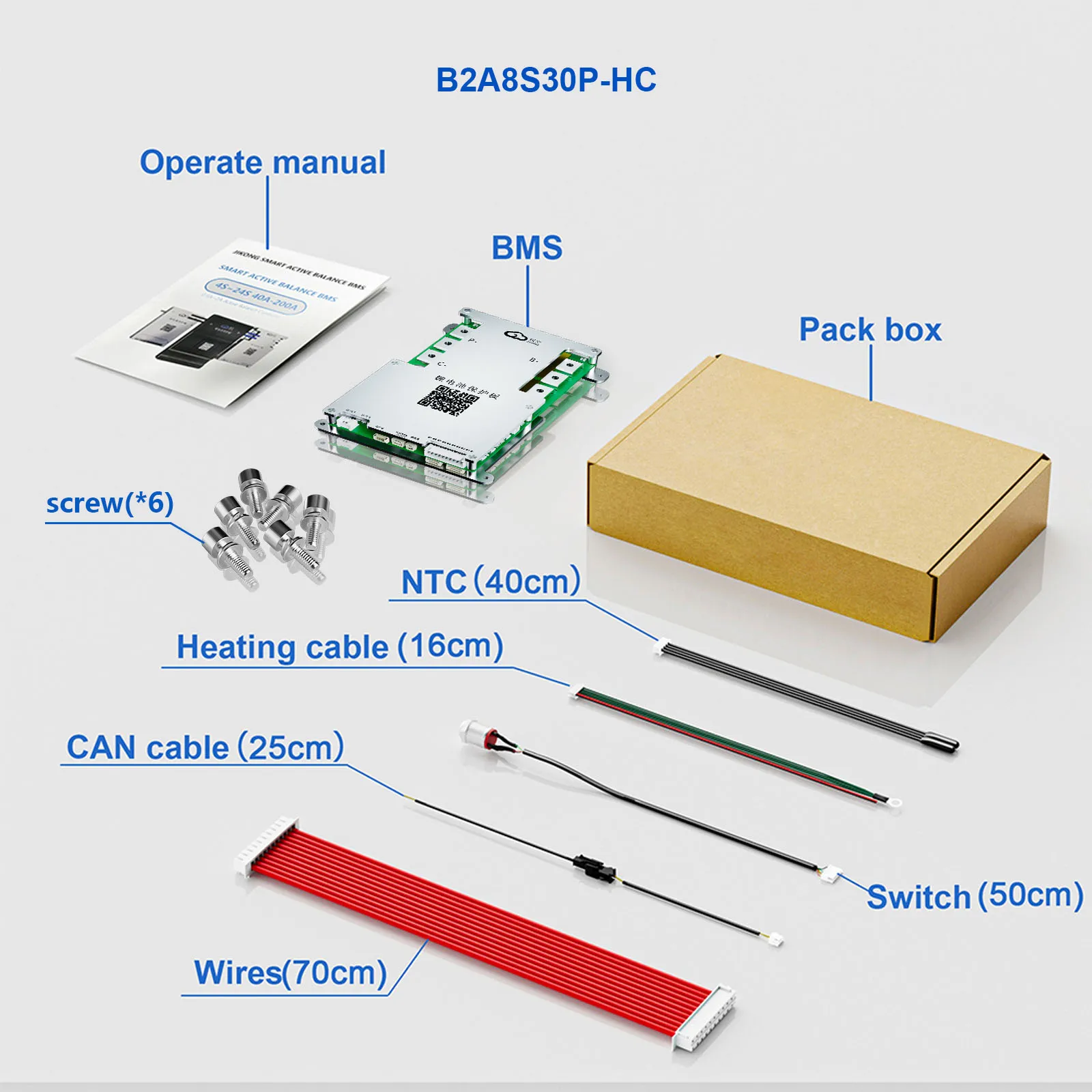 Jikong bmsスマートリチウムイオンバッテリー、アクティブバランス、充電および放電保護、jk bms、b2a8s30p、2a、300a、4s〜8s、lipod4