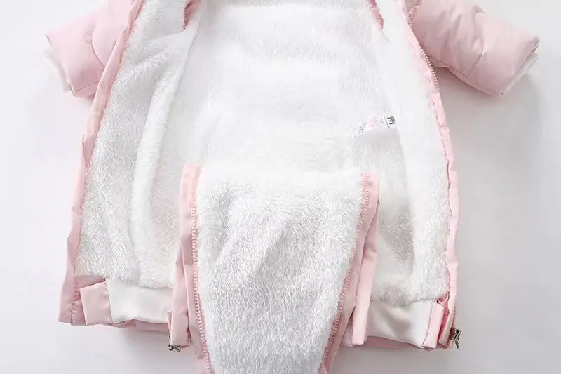 Mono de invierno para niña, peto de terciopelo cálido para bebé recién nacido, traje de nieve para niña, pelele para niño pequeño, abrigo para