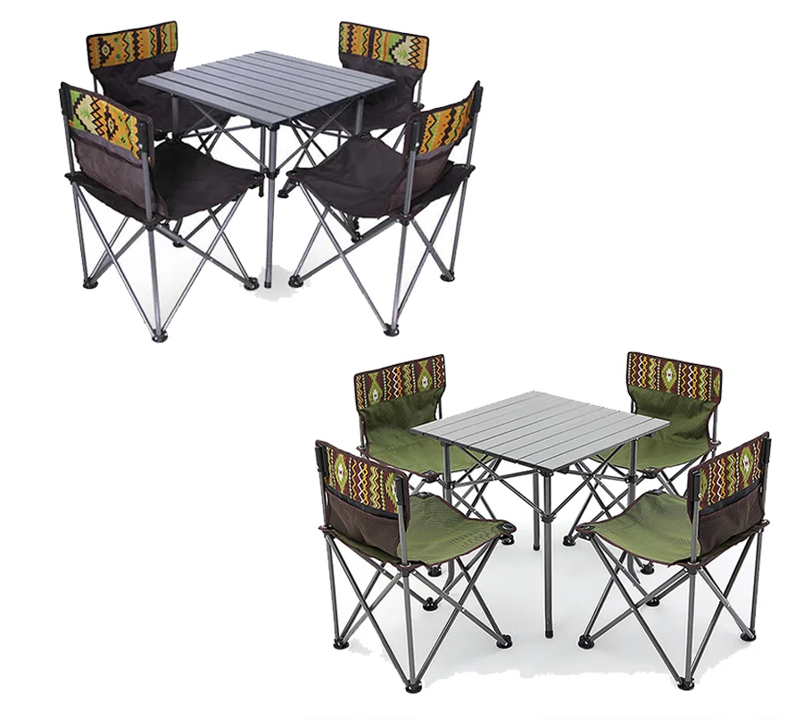 Hot Selling Outdoor Table and Chair Set Camping Outdoor Hiking Portable Folding Table and Chair