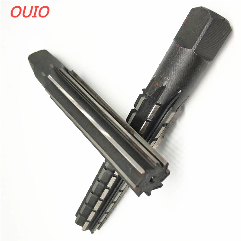 OUIO 2PCS/Set Hand Reamers Set MT0/MT1/MT2/MT3/MT4/MT5 Steel Fine/Rough-Edge Morse Taper Reamer For Milling Finishing  Tool