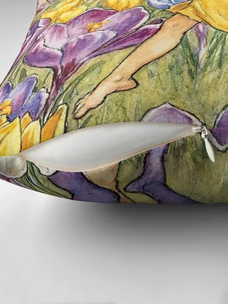 Cicely Mary Barker The Crocus Fairies Throw Pillow sleeping pillows Pillow Cover ornamental pillows pillow