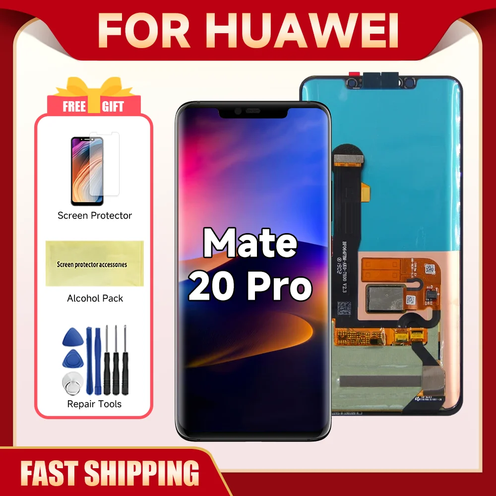 For HUAWEI Mate 20 Pro 6.39\'\'For Mate20 Pro LYA-L09 L29 AL00 LCD Display Touch Screen Digitizer Assembly Replacement