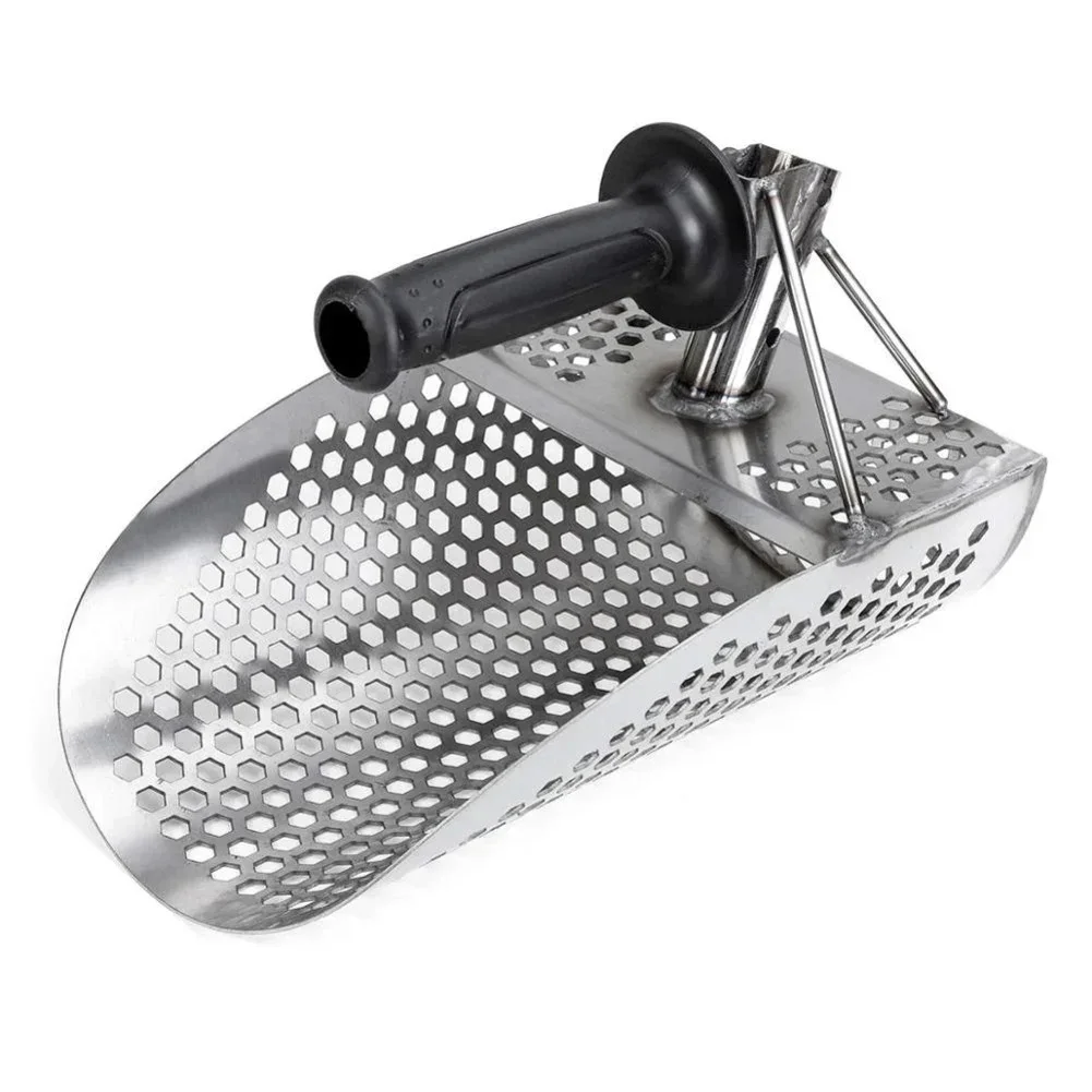 Beach Exploration Stainless Steel Sand Scoop Long Handle Sand Shovel Detachable Sand Scoop Design Portable Design