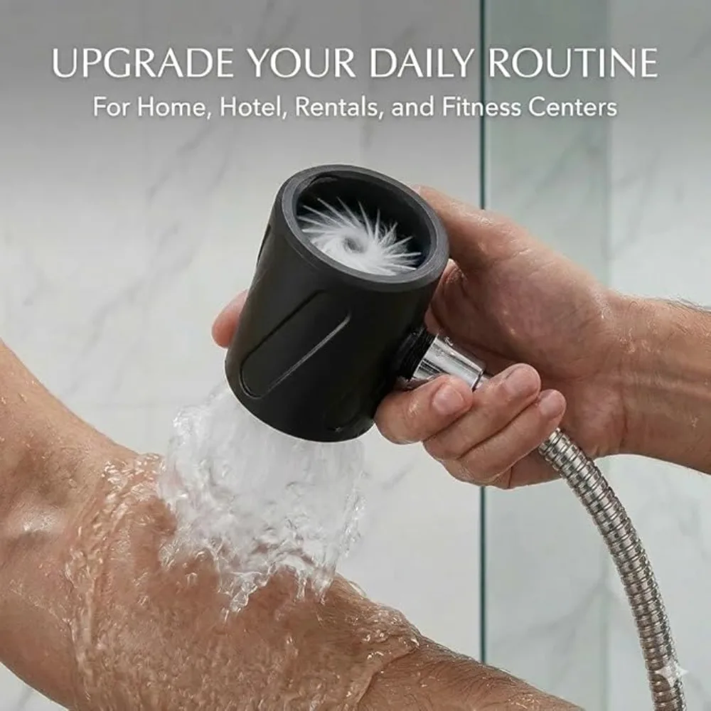 

3D Printed Men Handheld Shower Head High Pressure Spiral Nozzle Flushing Massage Circular Shower Head Shower Accessories 1PC