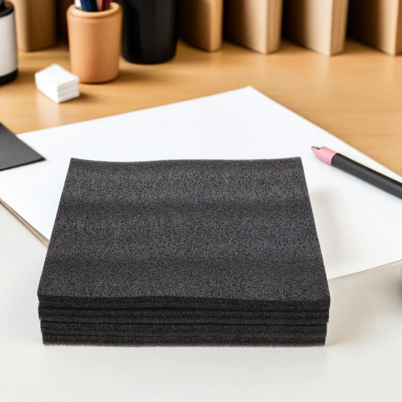 

4Pcs Thick Polyethylene Foam Sheets 11.8x11.8x0.4 Black Cushion Foam for Packing Boxes Shipping Cases Toolbox Organizer Inserts