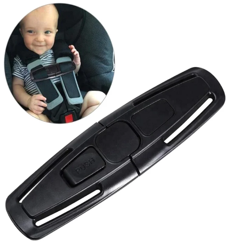 Black Car Baby Safety Seat Strap Belt Harness Chest Clip Safe Buckle For Baby Kid Child Safety Seatbelt Buckle Latch Accessories