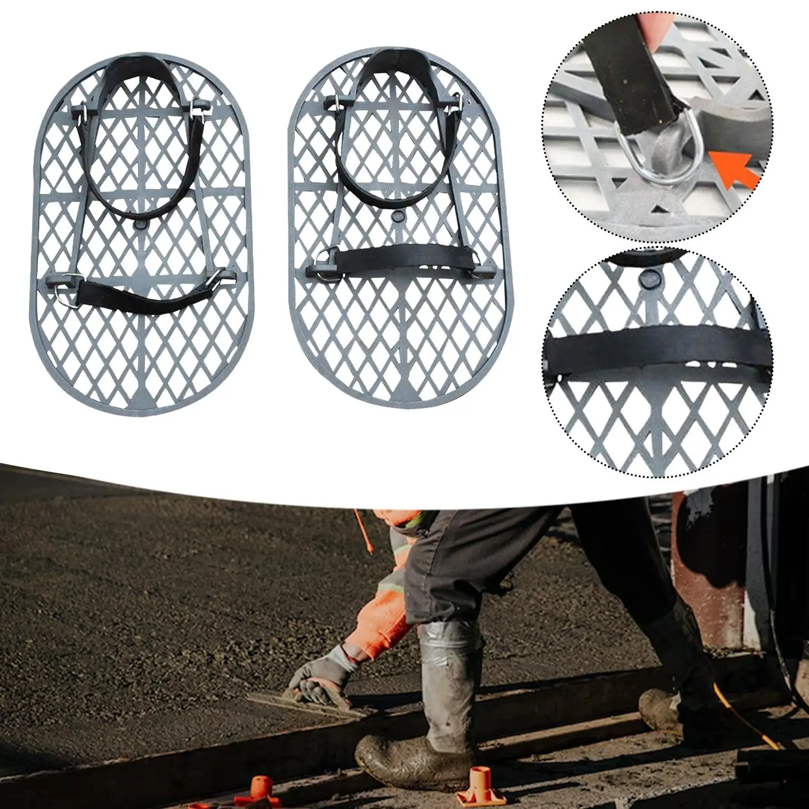 1 زوج الاسمنت مجرفة الأحذية خطاف معدني إغلاق 12.6x7.8 بوصة المضادة للانزلاق ل