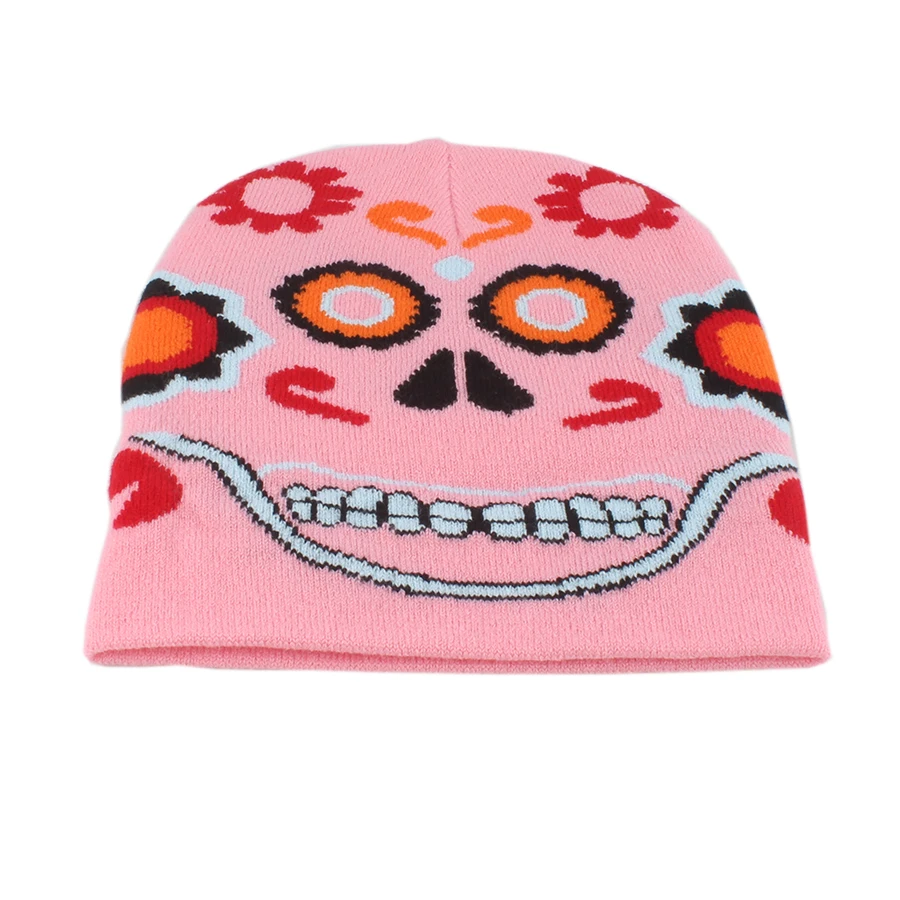 2024 New Halloween Beanie Hat Women Men Autumn Winter Warm Cute Funny Skullies Beanies Y2K Hiphop Bonnet Caps