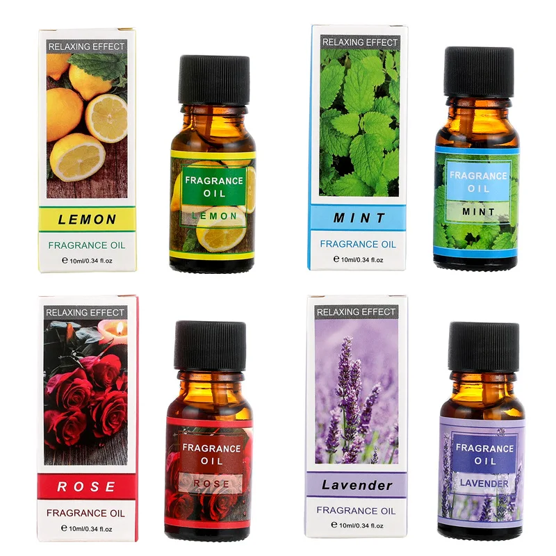 

10ml Pure Plant Essential Oil For Humidifier Diffusers Mint Lavender Tea Tree Rose Vanilla Sandalwood Jasmine Pure Nature Oil