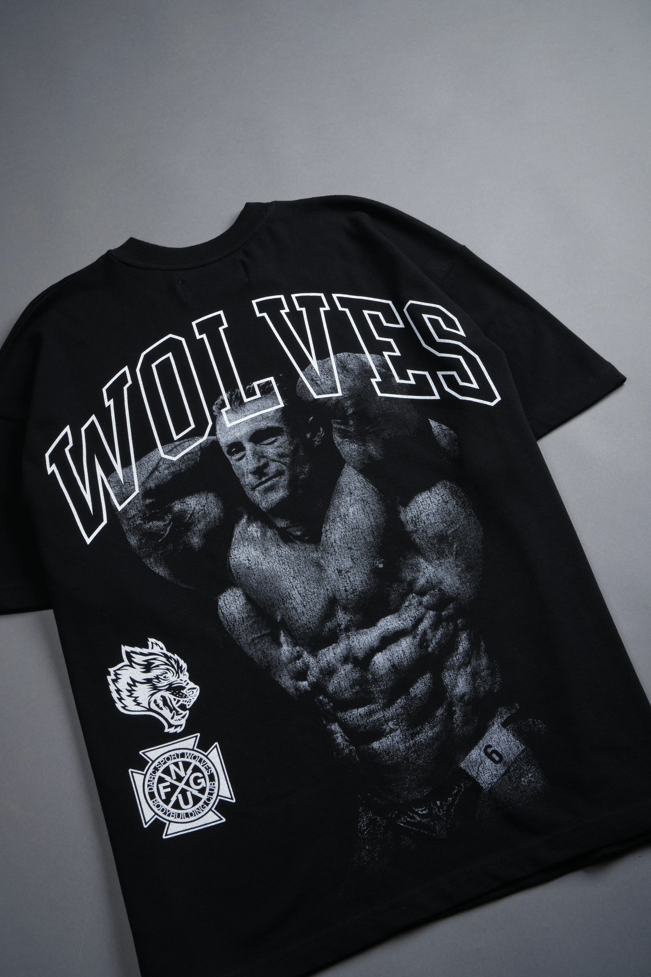 Dorian Premium Wolf Head Trendy Sports Fitness Brand T-Shirt Baumwolle Grafik-T-Shirt Herren Damen Sommer Streetwear