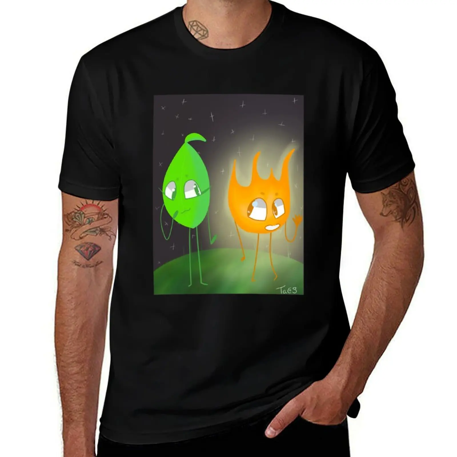 Firey and Leafy - Bfb T-Shirt Casual Basic Street Style T-Shirt