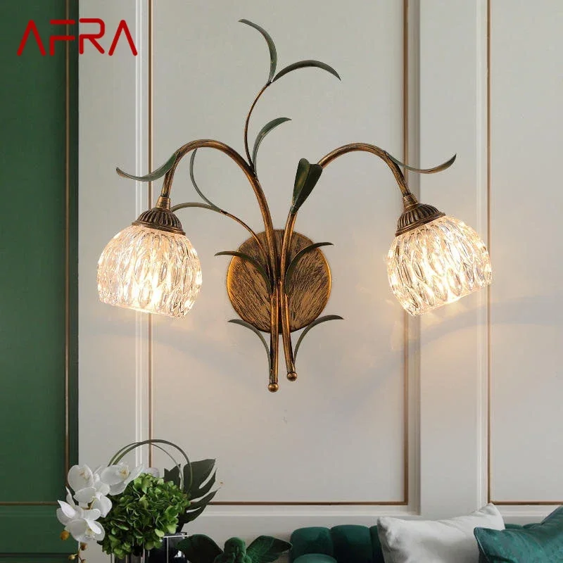 AFRA Contemporary Wall lamp French Pastoral LED Creative Living Room Bedroom Corridor Home Decoration Light