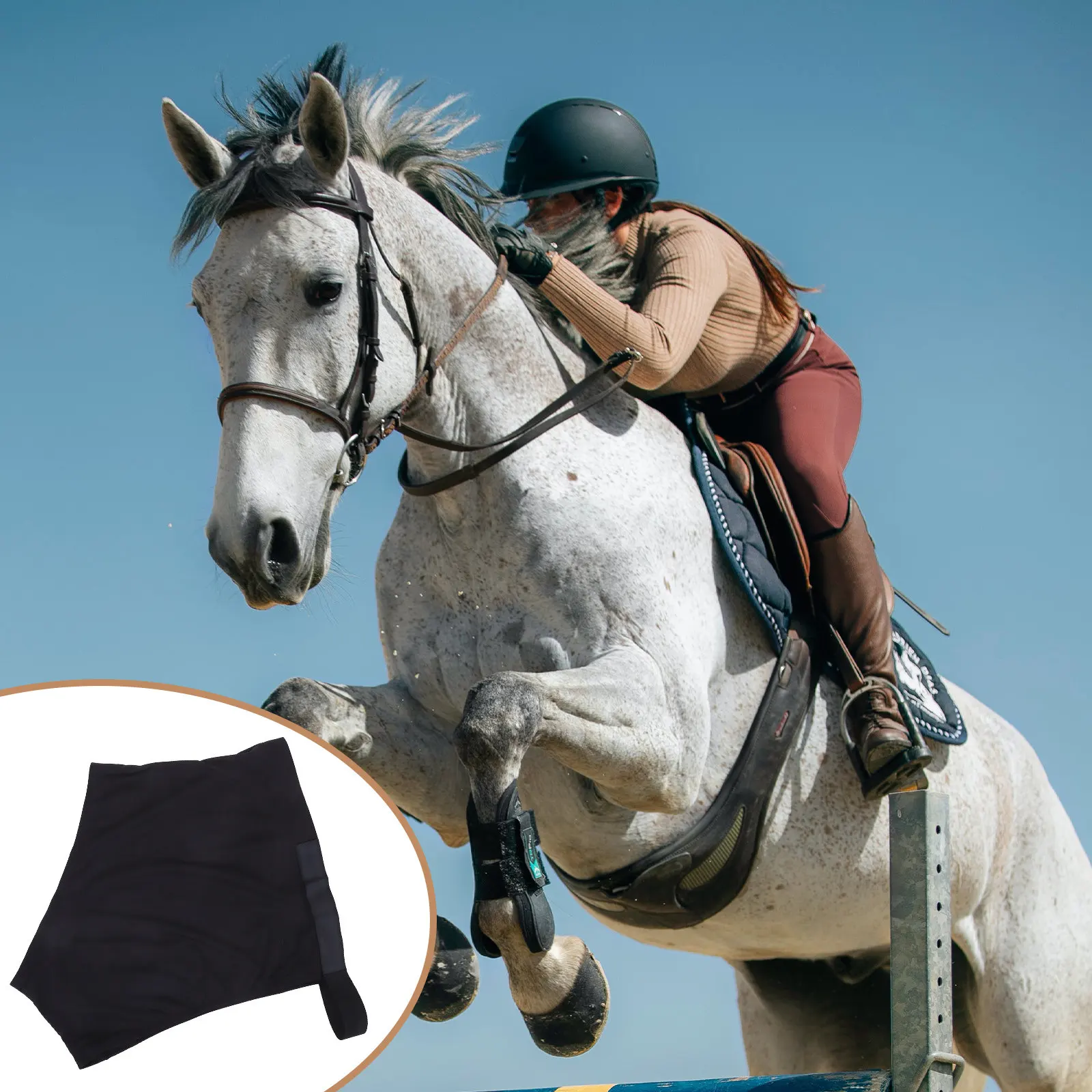 Elastic Spandex Fabric Horse Chest Saver Anti-Rub Shoulder Guard Stretch Vest for Withers Horse Protective Gear