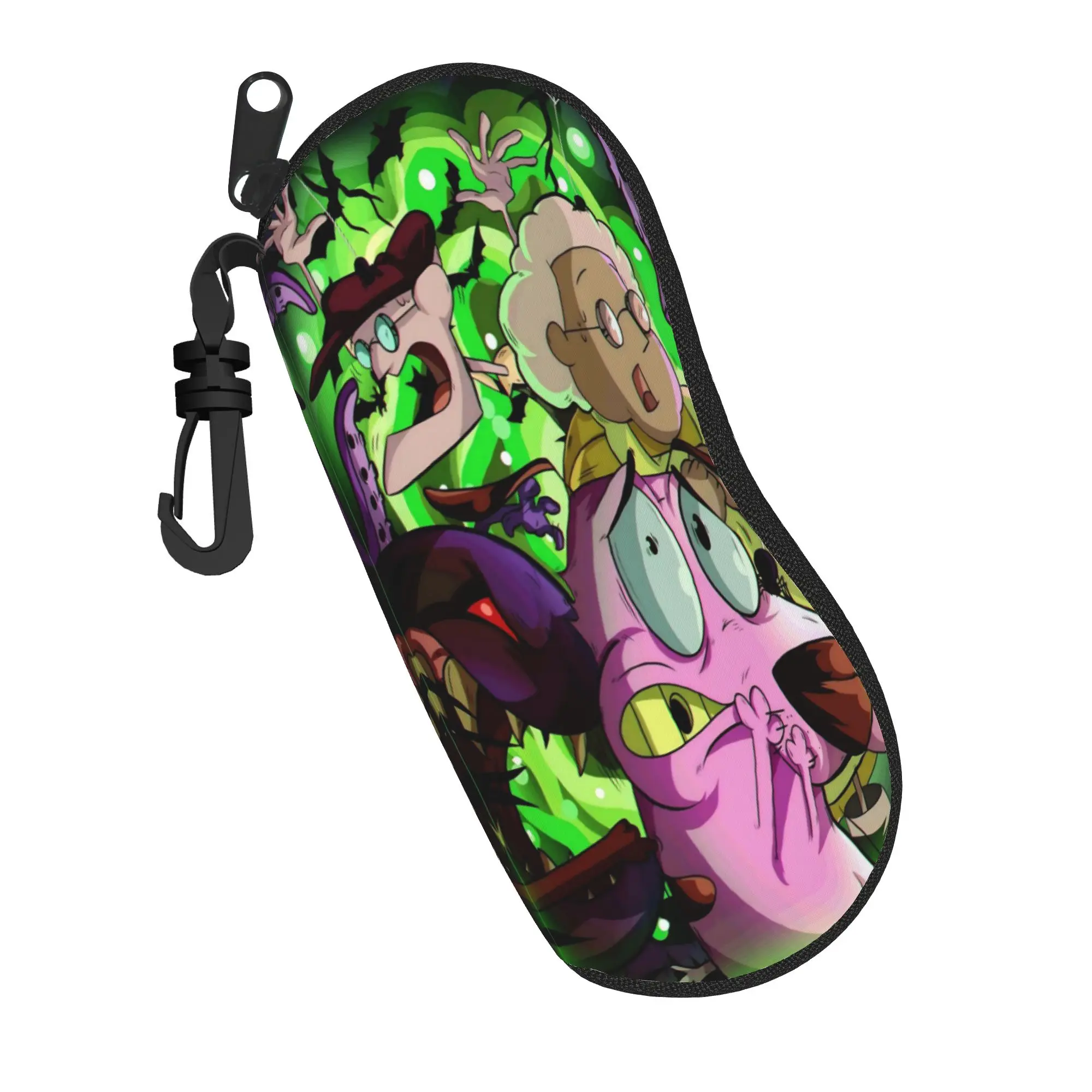 Cute Cartoon Glasses Case Courage the Cowardly Dog-D Merch  Box  Eyeglasses Storage Box Cartoon Eye Contacts Case