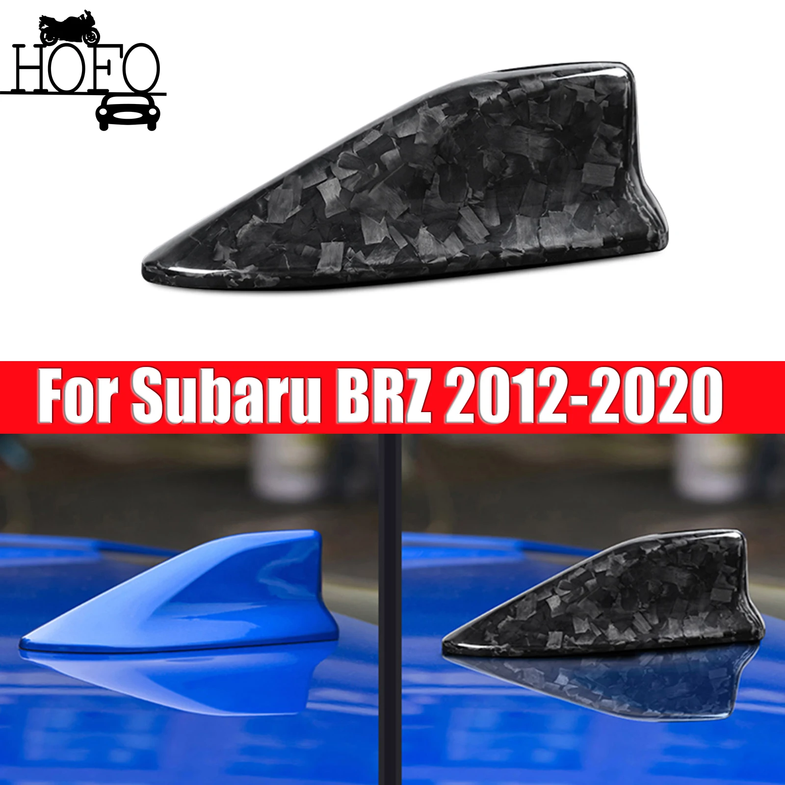 

For Subaru BRZ 2012-2020 Car Antenna Shark Fin Decoration Cover Trim Real Hard Carbon Fiber Sticker