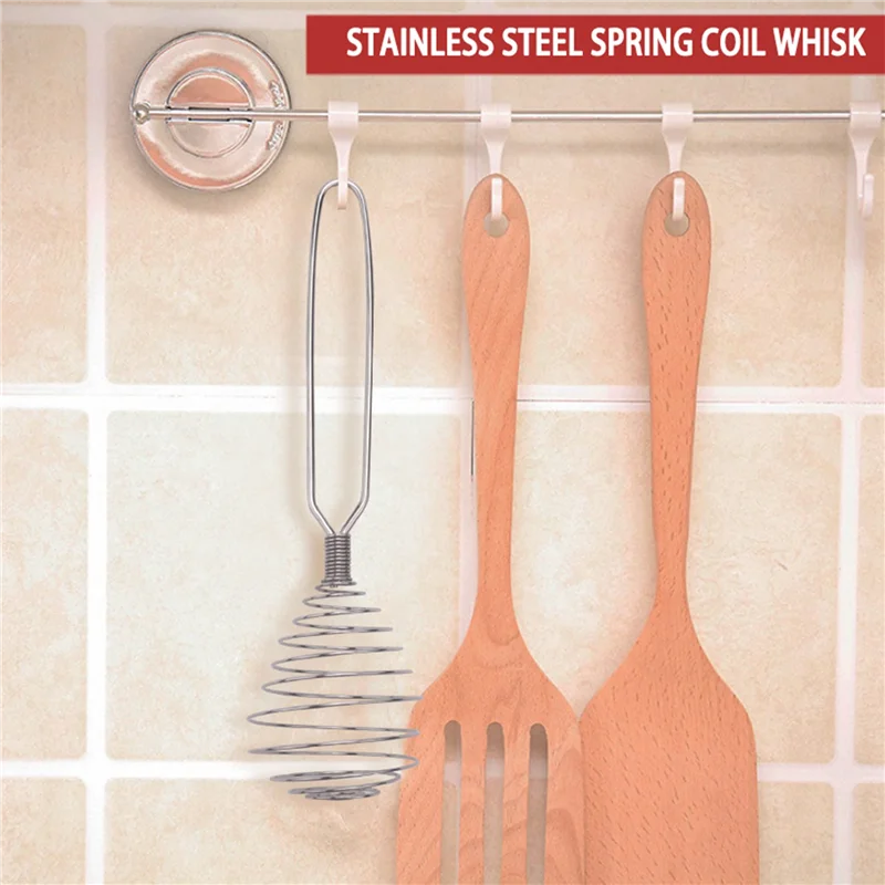 Spring Coil Wire Whisk Hand Mixer Blender Egg Beater Stainless Steel Tool image 3