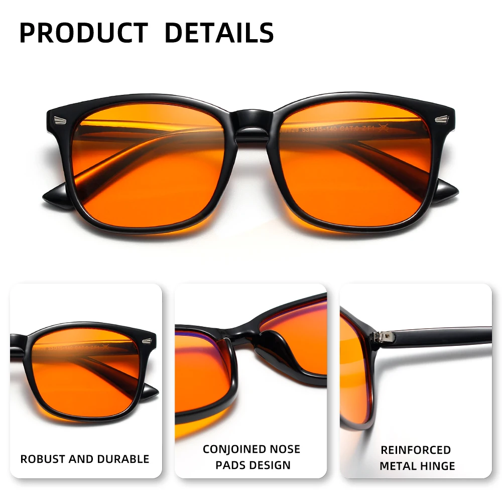 نظارات كلاسيكية لحجب الضوء الأزرق بإطار مستطيل للرجال والنساء أثناء الترفيه والعمل والدراسة ونظارات الحماية