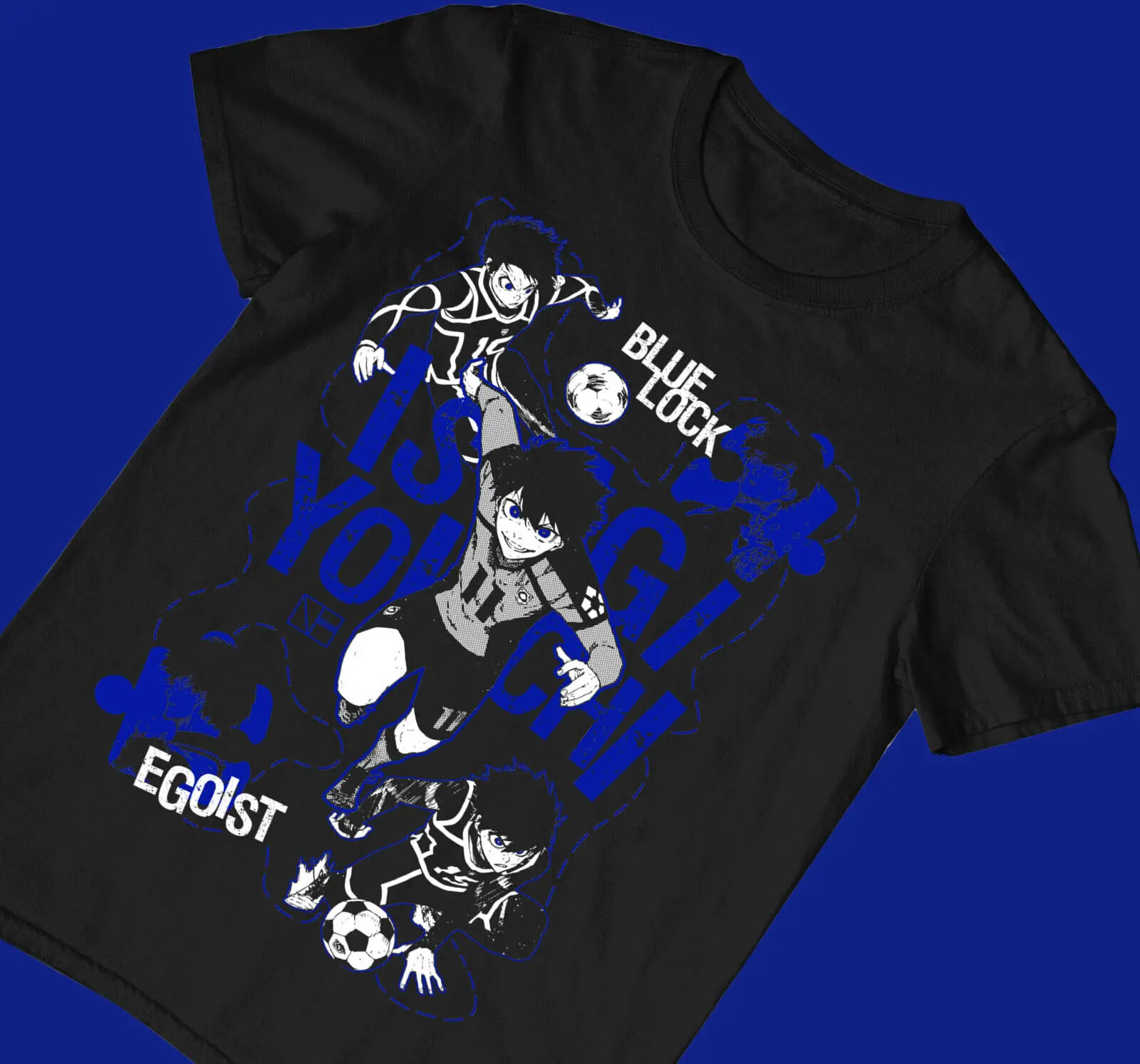 Blue Lock Isagi Yoichi Neues T-Shirt Anime, Fußball, Japan, Otaku, Haikyuu