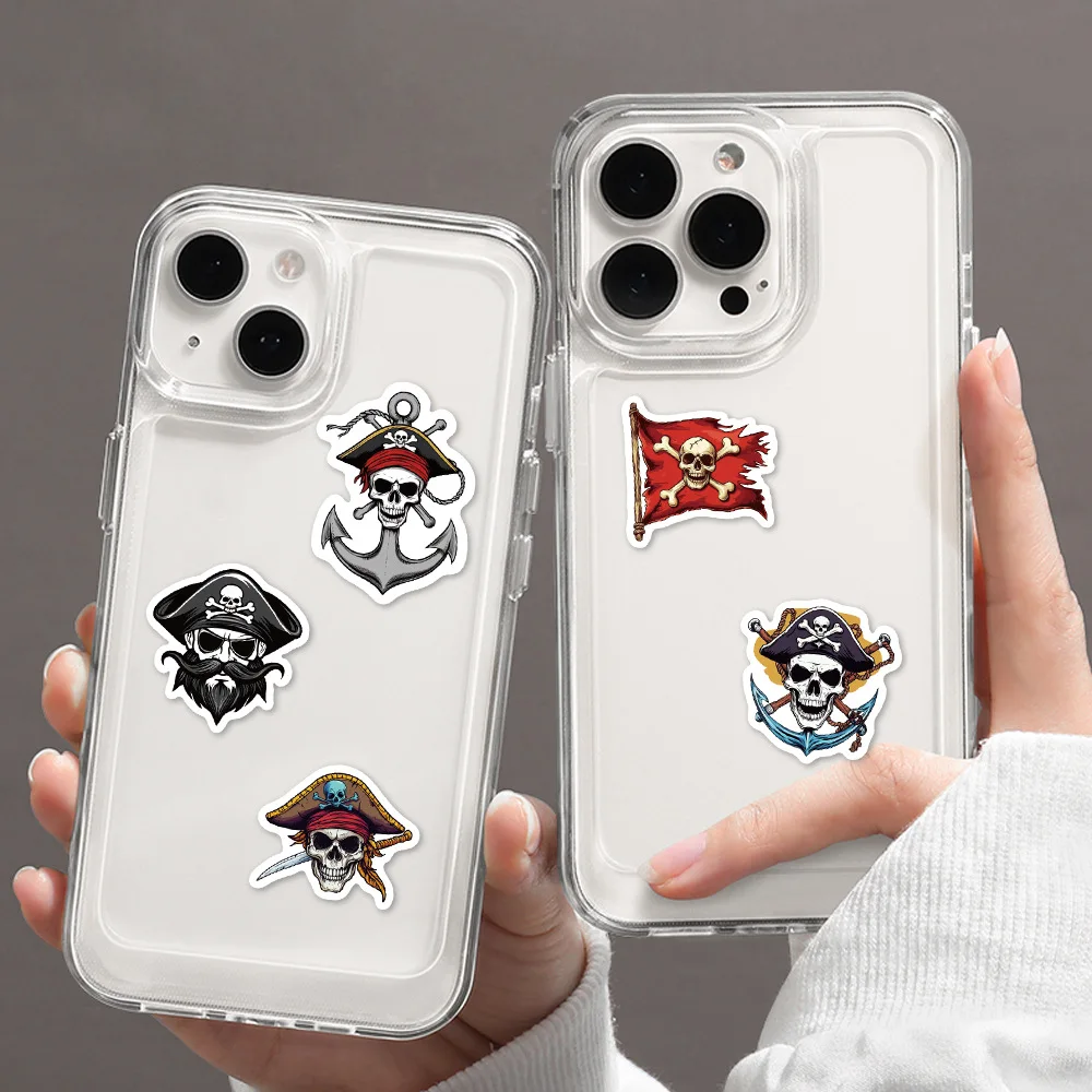 500pcs/Roll Cartoon Pirate Sea Raider Logo Sealing Sticker DIY PVC Laptop Decals Decoration Stiker Reward Gift Toys