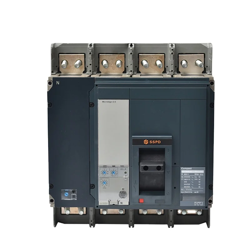 

MCCB 1600A MCCB 4 Pole Fixed Type CNS-1600 Moulded Case Circuit Breaker MCCB Shendian Electrical SSPD