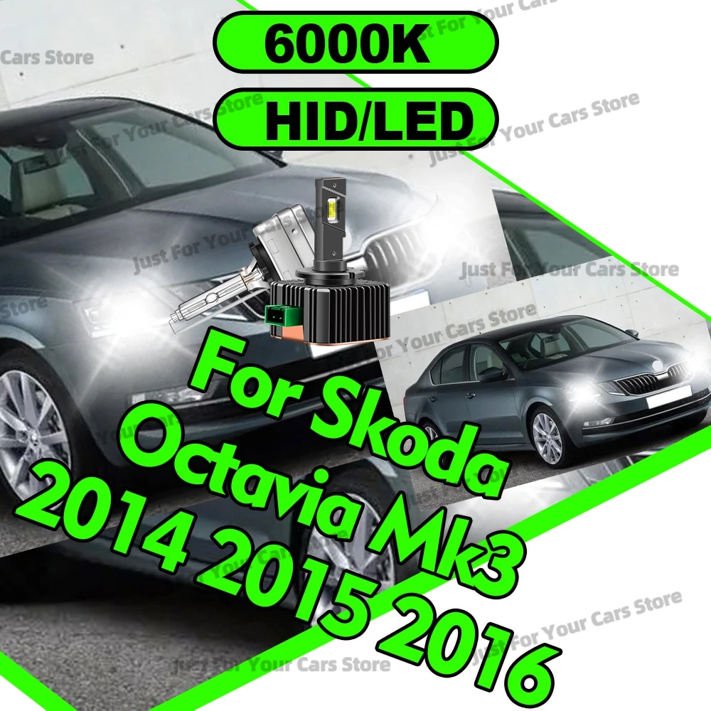 

2x HID/LED Headlights D3 D3S 6000K 12V 35W 55W 110W For Skoda Octavia Mk3 2014-2016 Superb B6 B8 Superb 2015-2023 Yeti 2013-2017