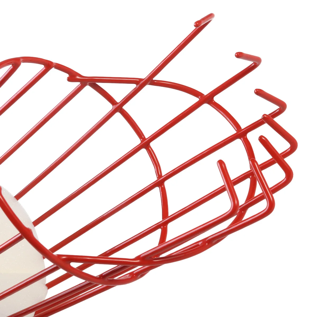 

Fruit Picker Basket Fresh Orange Plum Pear Peach Broom Pole Stick Red Plastic Coated Iron Prongs Cushioned Bottom Attachable