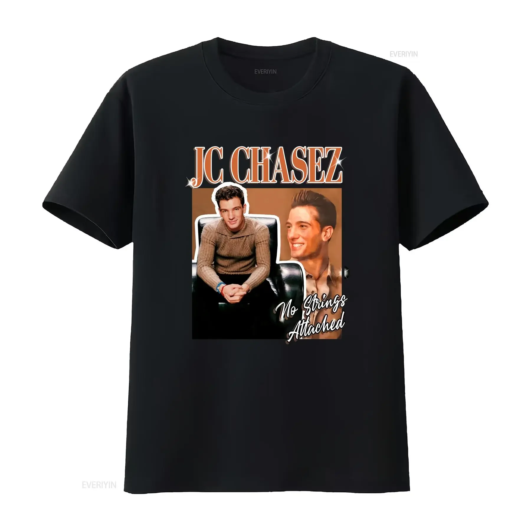 

Футболка JC Chasez, хлопок, размеры ALl 3A973, винтажный стираный универсальный топ для повседневной носки, дышащий с легкой графикой