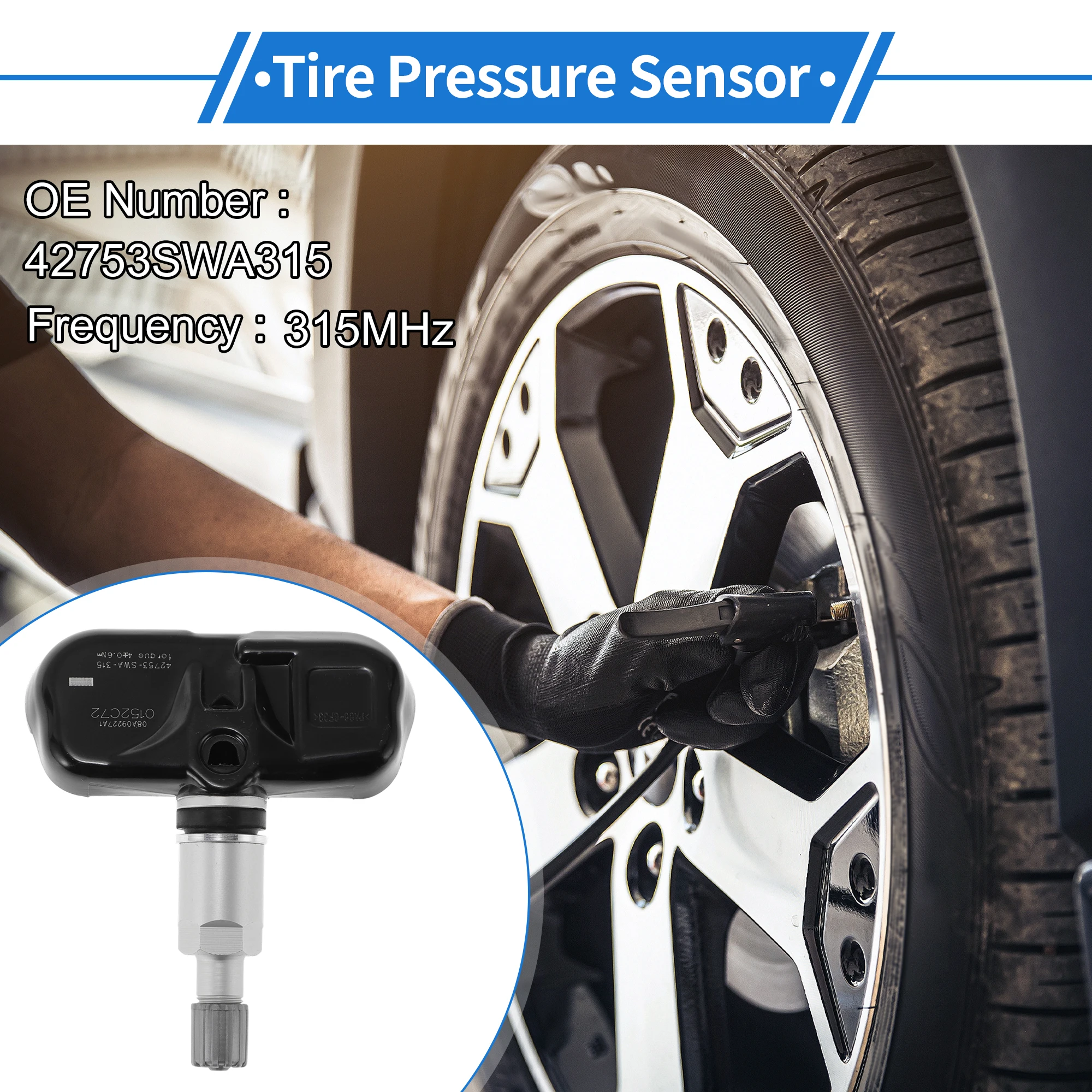Motoforti Tire Pressure Sensor TPMS Sensor No.42753SWA315 for Honda Fit 2007-2008