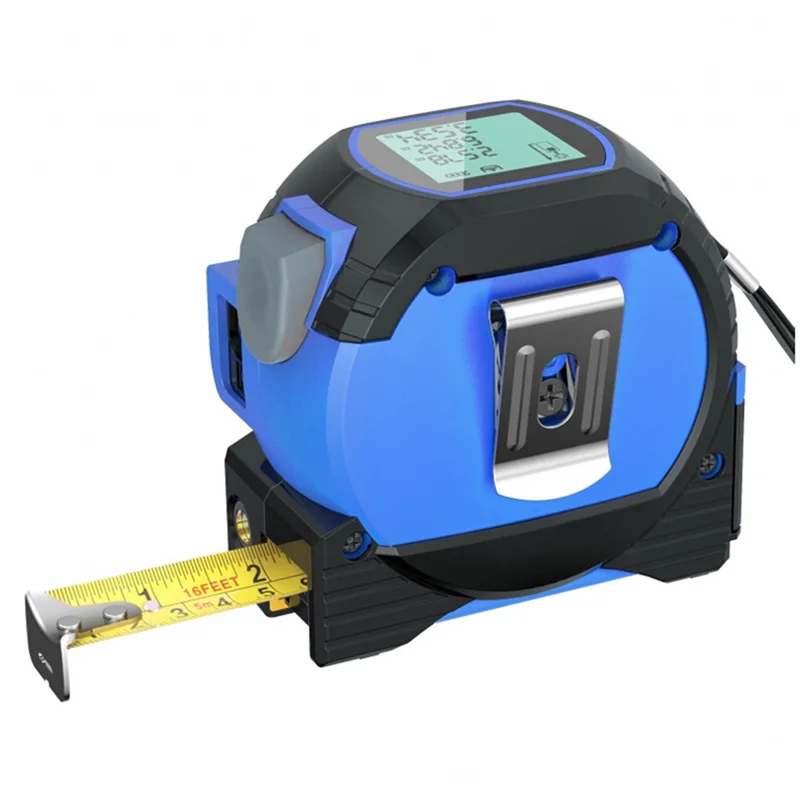 Cinta métrica láser EDT, telémetro láser infrarrojo recargable de alta precisión 3 en 1