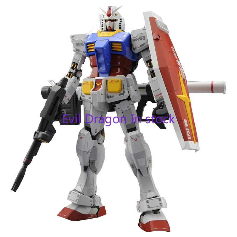 Bandai Gundam Model Kit Anime Figure MG 1/100 RX-78-2 Gundam Ver.3.0 Genuine Gunpla Model Action Toy Figure Toys for Children