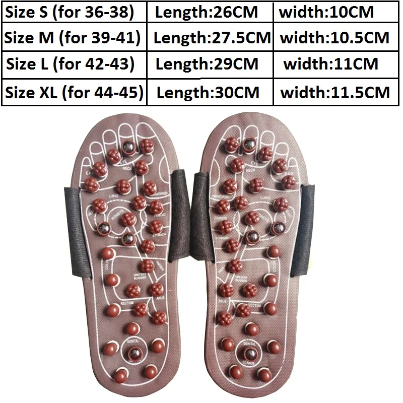 Foot Massage Acupuncture Slippers Acupoint Activation Reflexology Spring Magnetic Therapy Relieve Foot Pain Meridians Arthritis