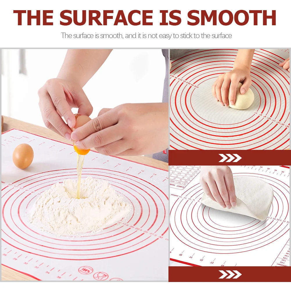

Silicone Kneading Mat with Measurement Marks Non-Stick Anti-Slip Dough Rolling Pad for Baking Pizza Bread Homemade Noodles